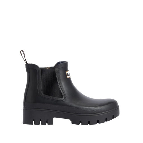 Stivaletto Donna con tomaia in gomma, modello Chelsea, con logo frontale